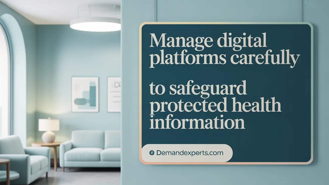 Manage Digital Platforms Carefully to Safeguard Protected Health Information