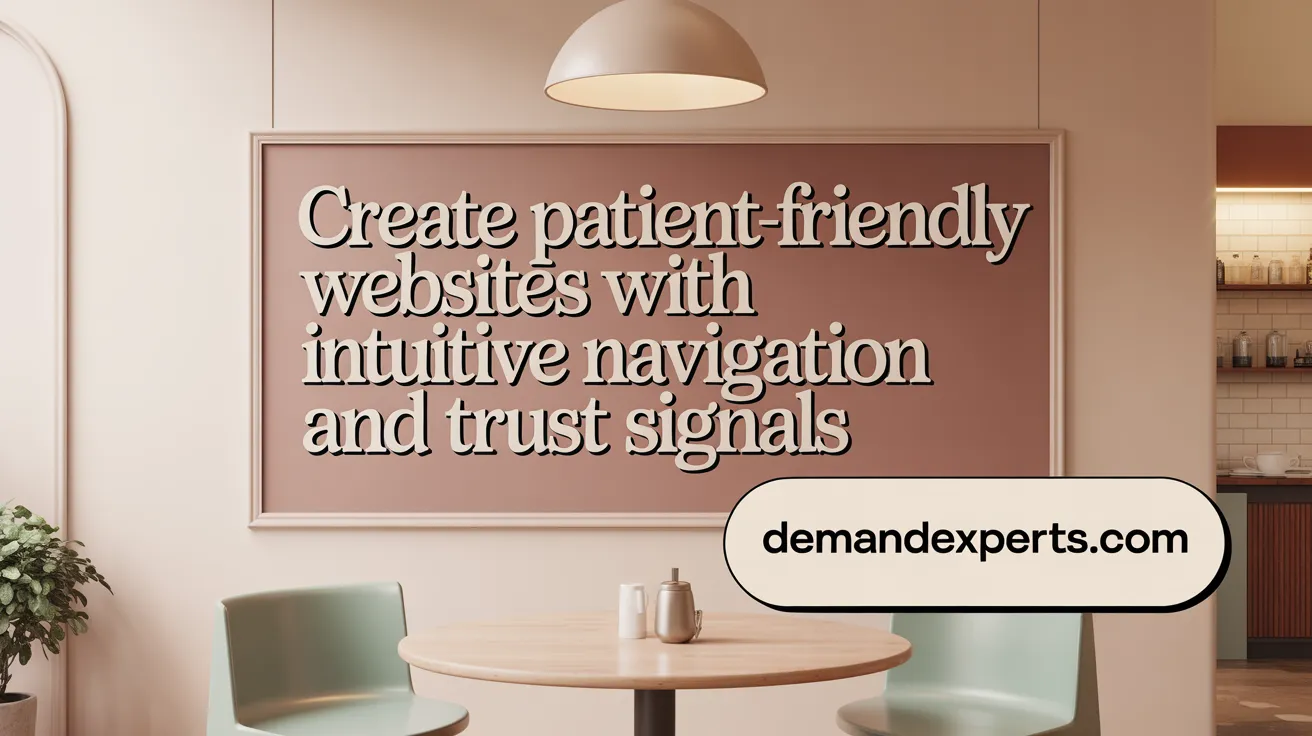 Create Patient-Friendly Websites with intuitive Navigation and Trust Signals