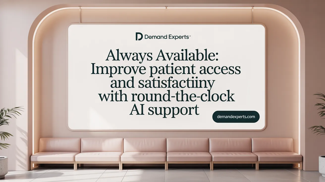 Always Available: Improve Patient Access and Satisfaction with Round-the-Clock AI Support