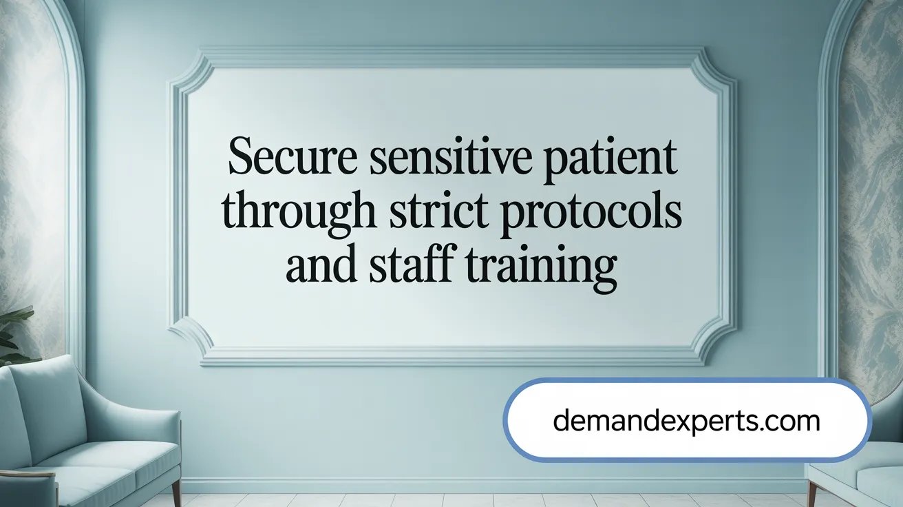 Secure Sensitive Patient Data Through Strict Protocols and Staff Training
