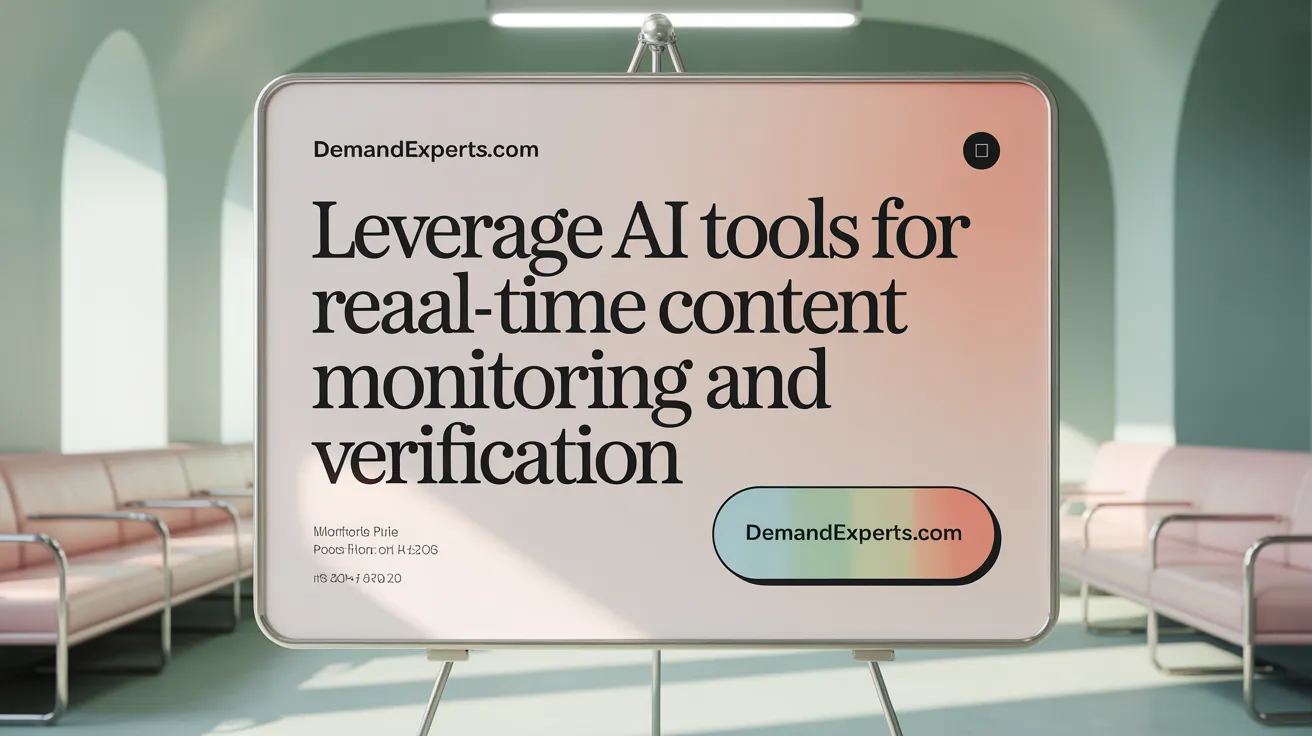 Leverage AI Tools for Real-Time Content Monitoring and Verification