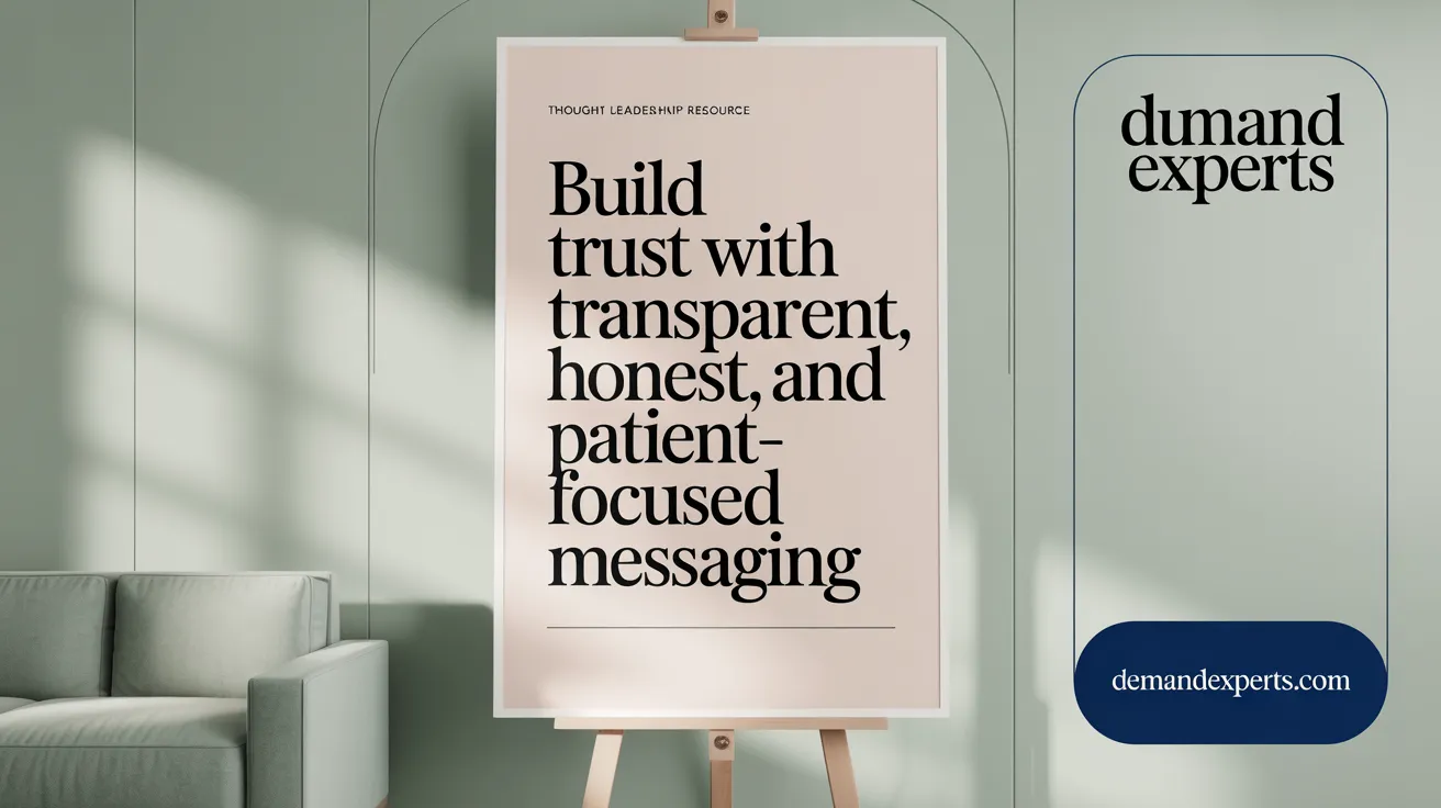 Build Trust with Transparent, Honest, and Patient-Focused Messaging