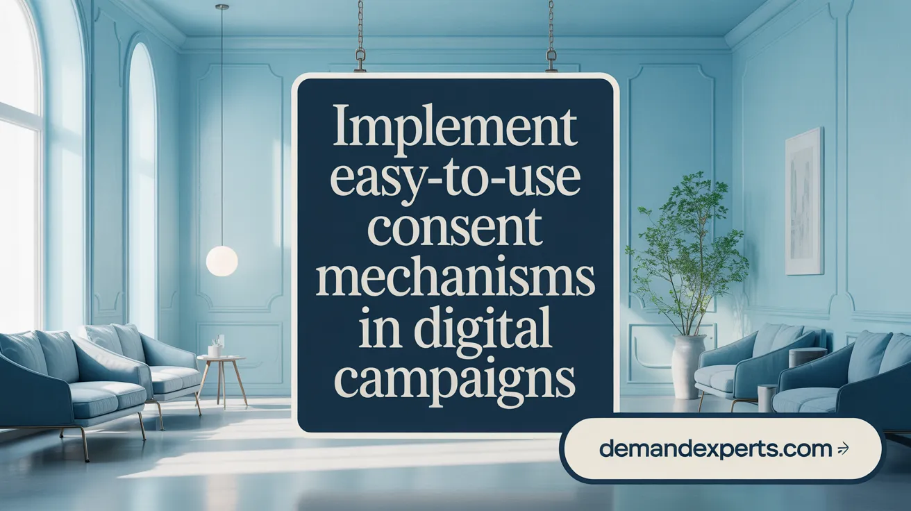 Implement Easy-to-Use Consent Mechanisms in Digital Campaigns