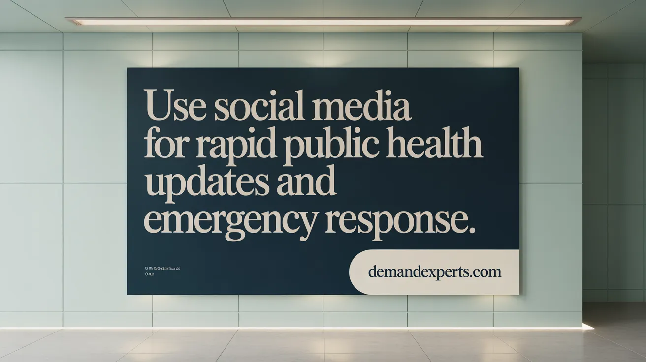 Use Social Media for Rapid Public Health Updates and Emergency Response