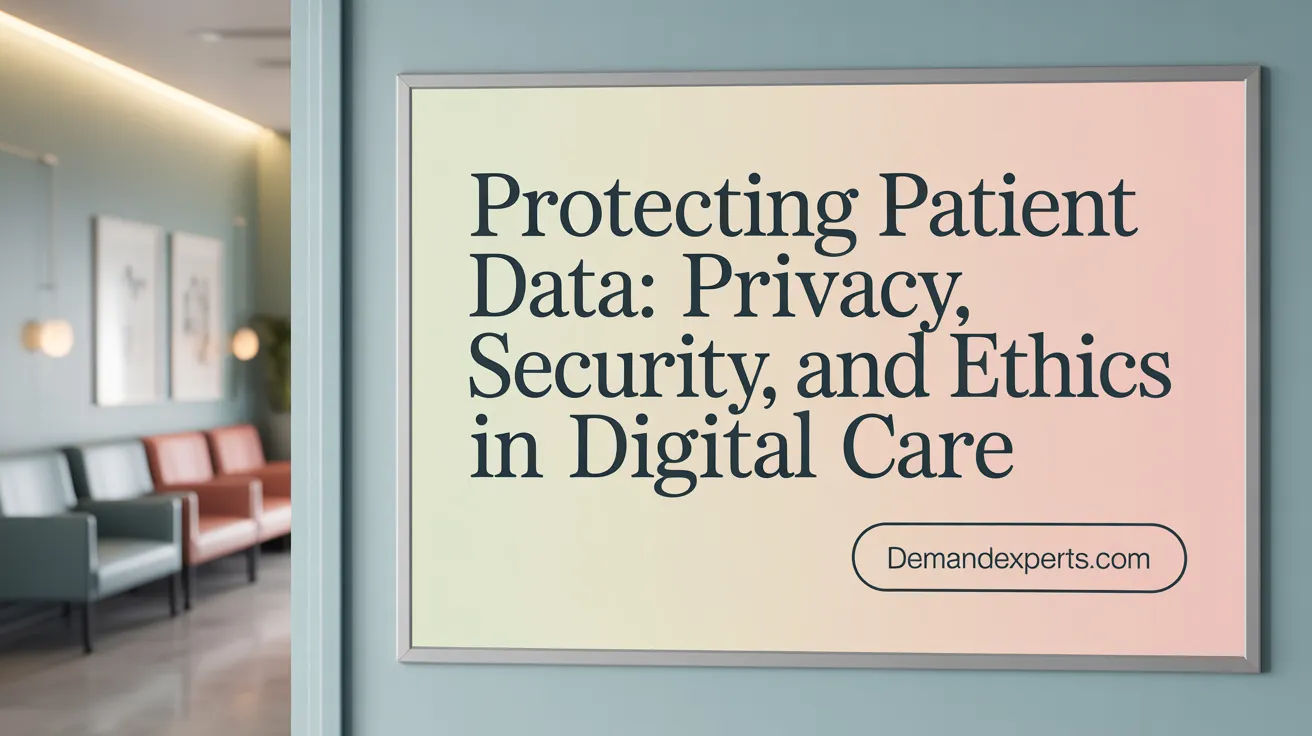 Protecting Patient Data: Privacy, Security, and Ethics in Digital Care