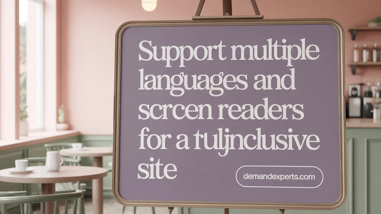 Support Multiple Languages and Screen Readers for a Truly Inclusive Site