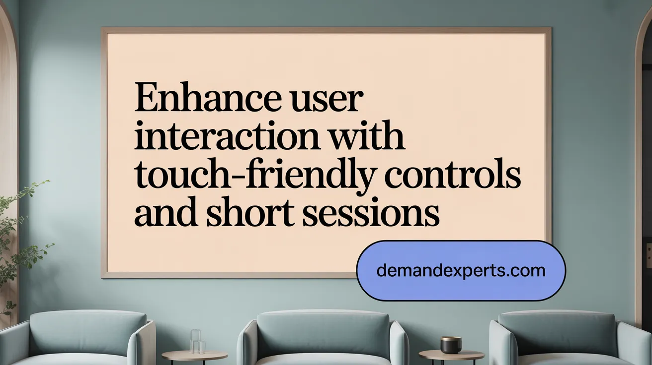 Enhance User Interaction with Touch-Friendly Controls and Short Sessions