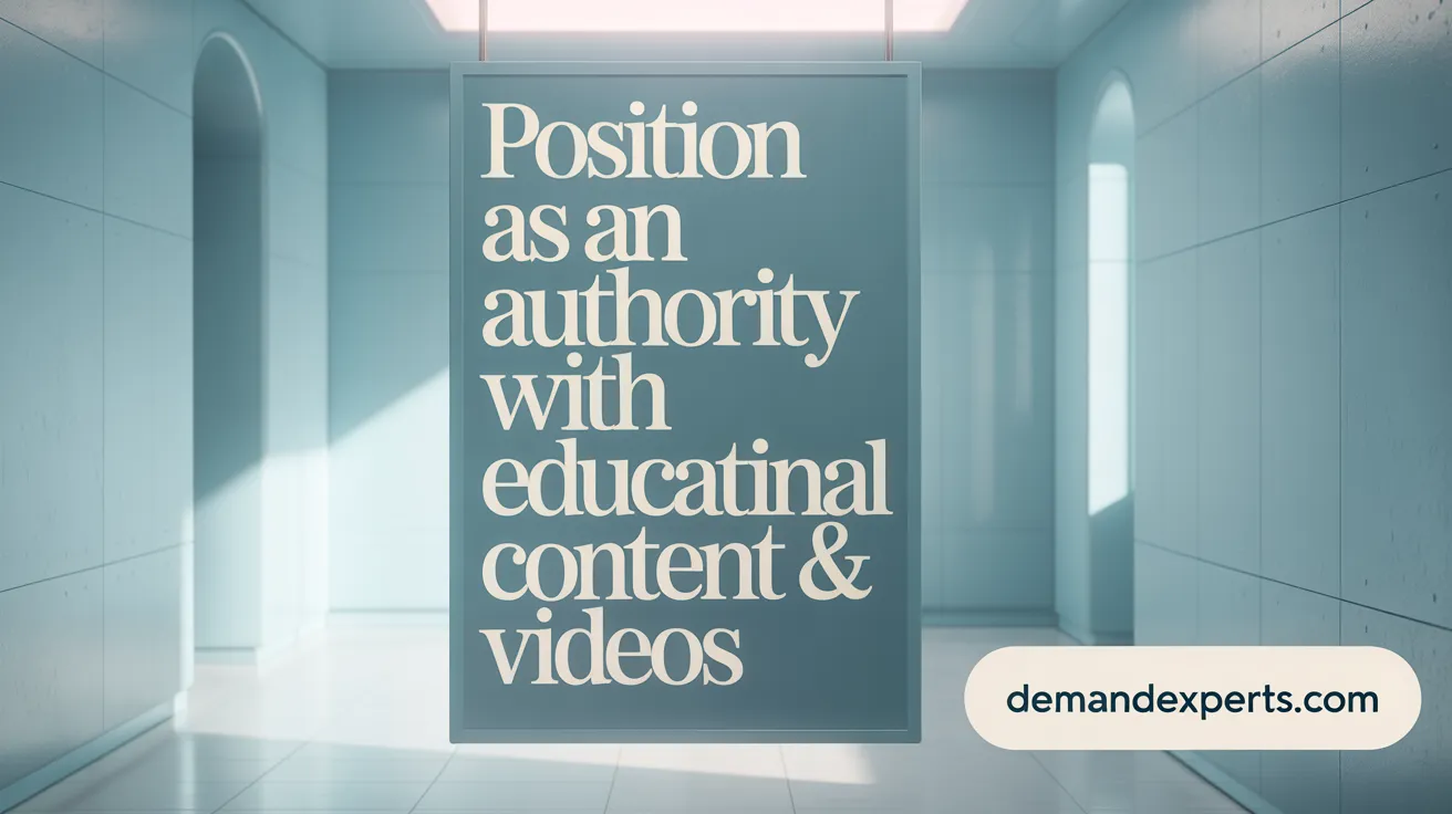 Position as an Authority with Educational Content &amp; Videos