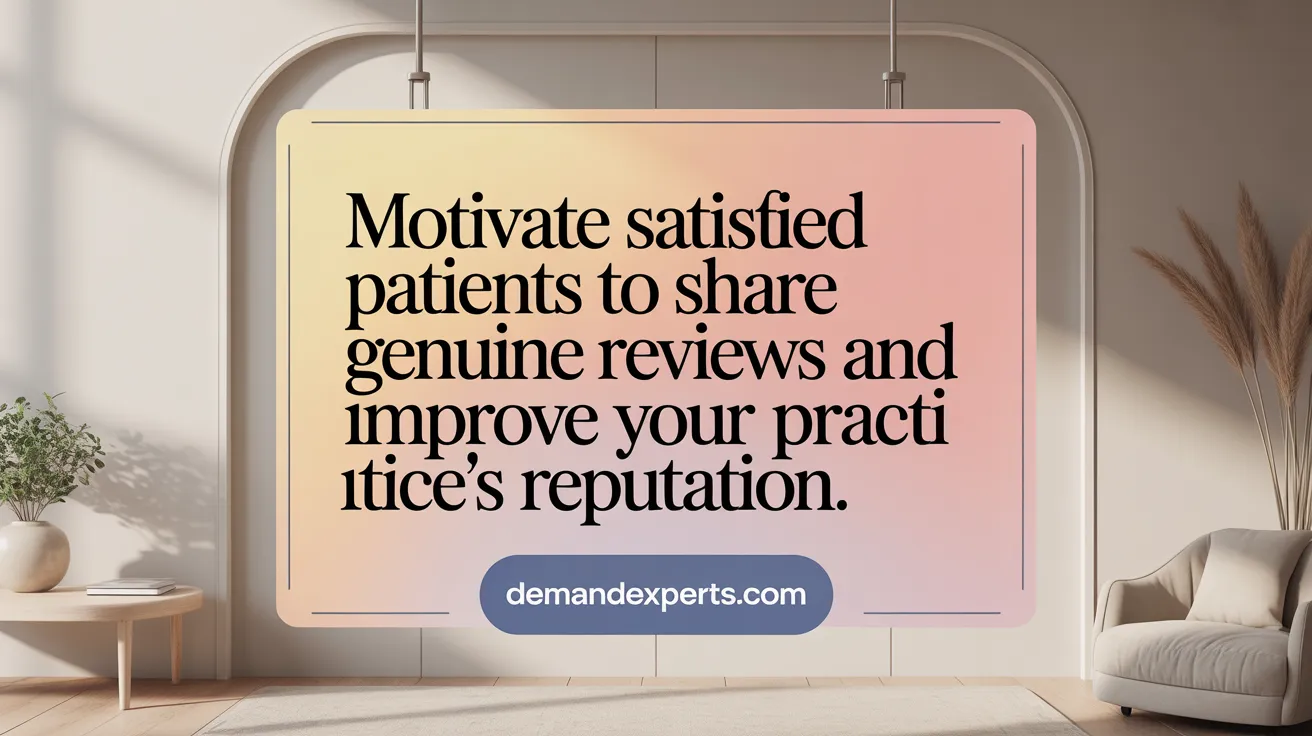 Motivate satisfied patients to share genuine reviews and improve your practice's reputation