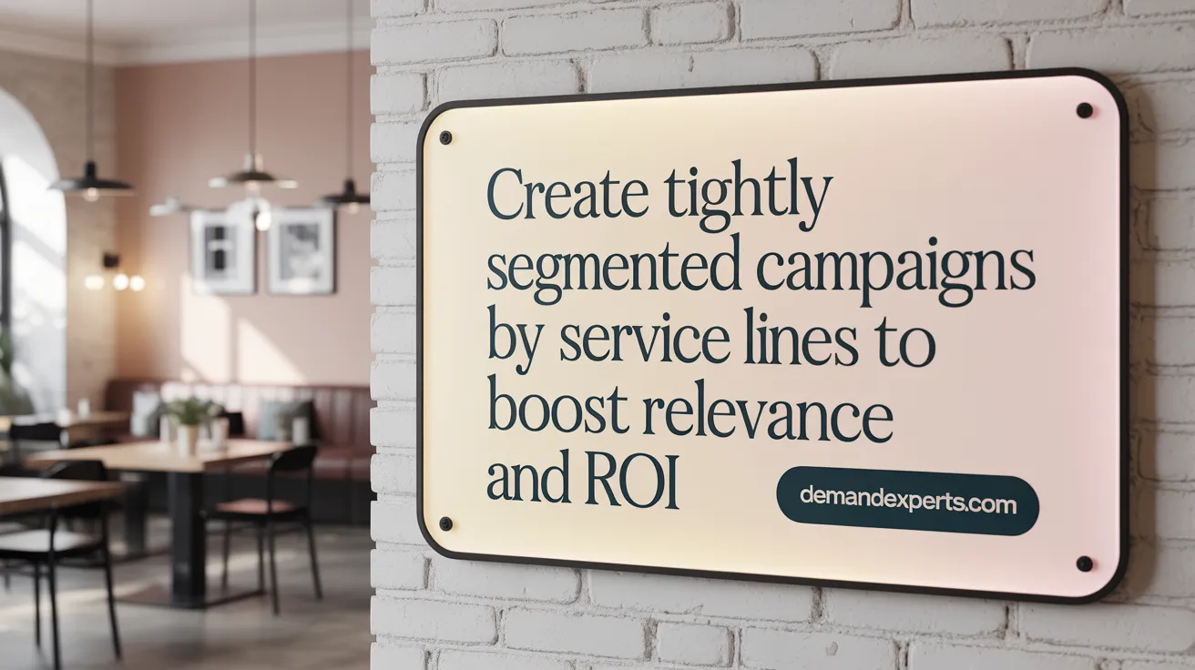 Create Tightly Segmented Campaigns by Service Lines to Boost Relevance and ROI