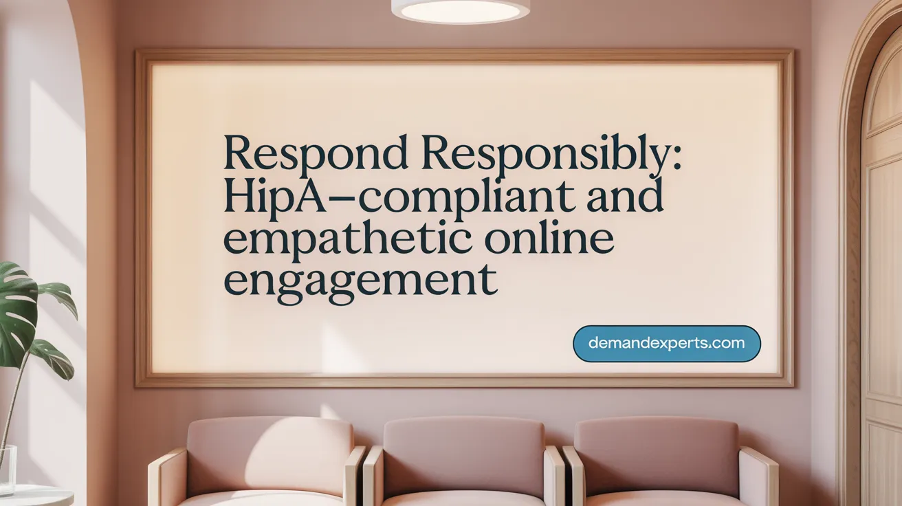 Respond Responsibly: HIPAA-Compliant and Empathetic Online Engagement