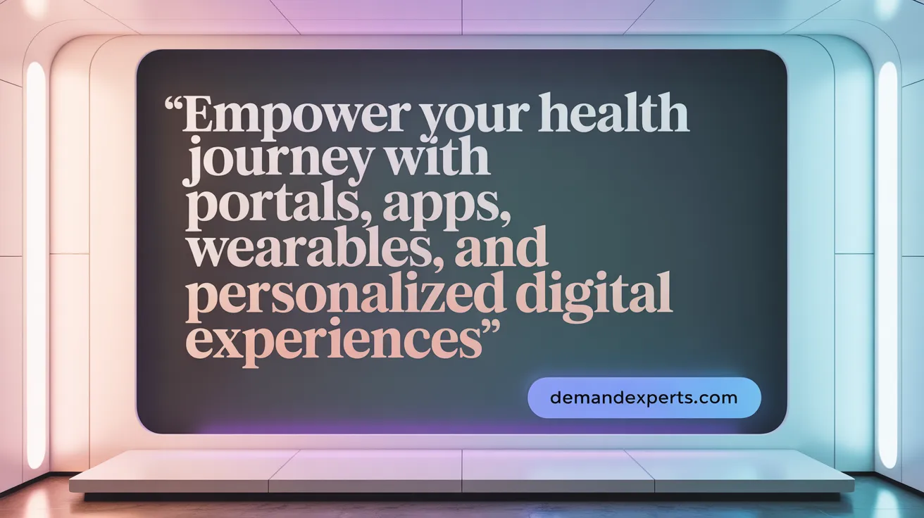 Empower your health journey with portals, apps, wearables, and personalized digital experiences