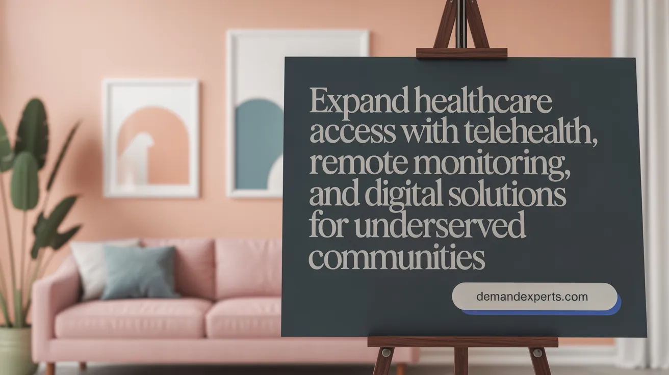 Expand healthcare access with telehealth, remote monitoring, and digital solutions for underserved communities
