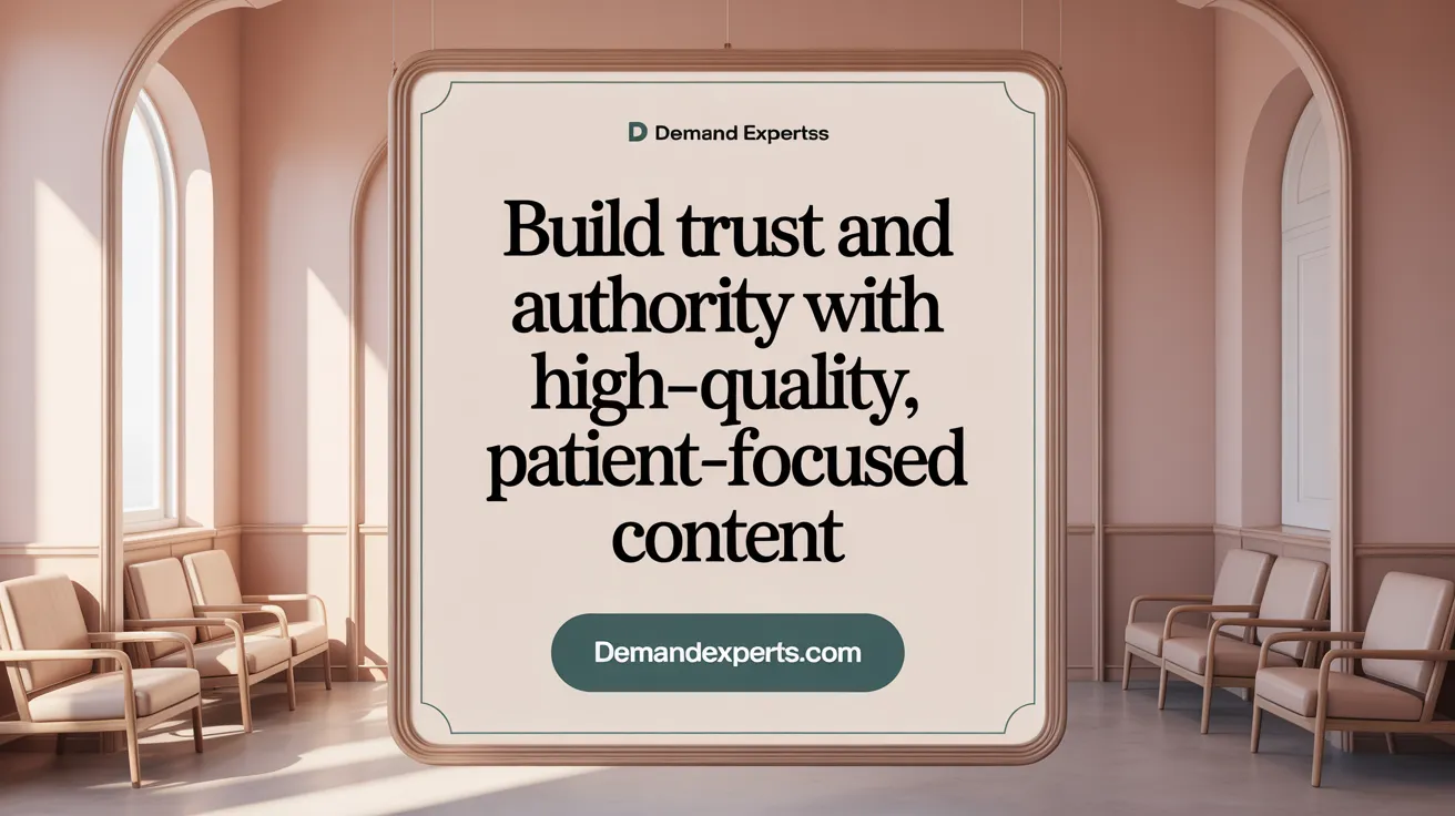 Build Trust and Authority with High-Quality, Patient-Focused Content