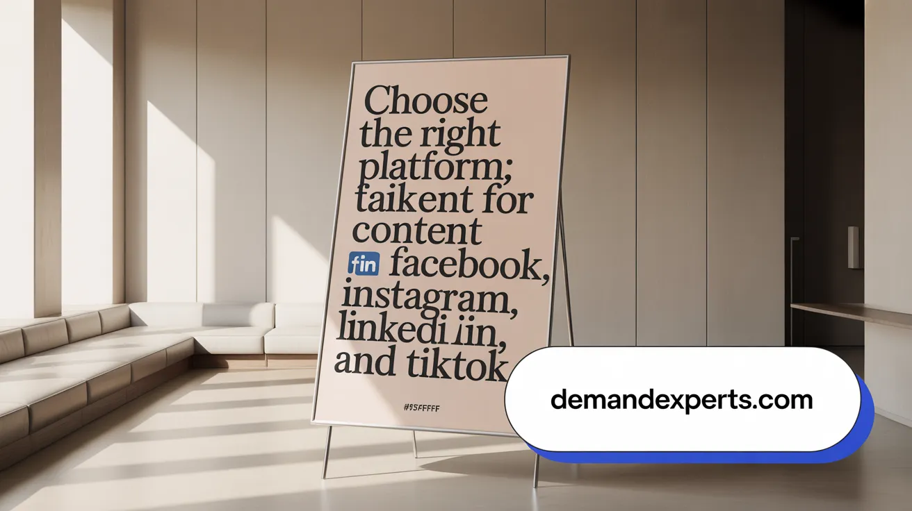 Choose the Right Platform: Tailor Content for Facebook, Instagram, LinkedIn, and TikTok