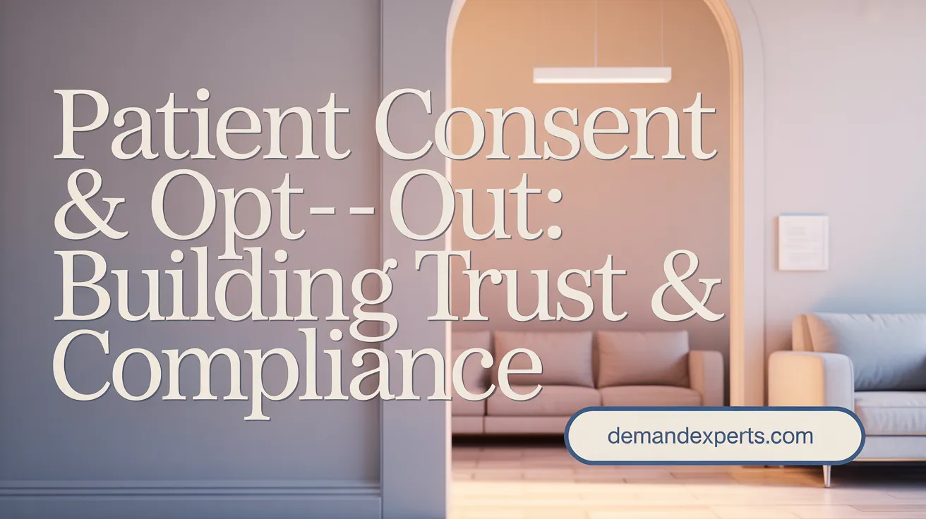 Patient Consent &amp; Opt-Out: Building Trust &amp; Compliance