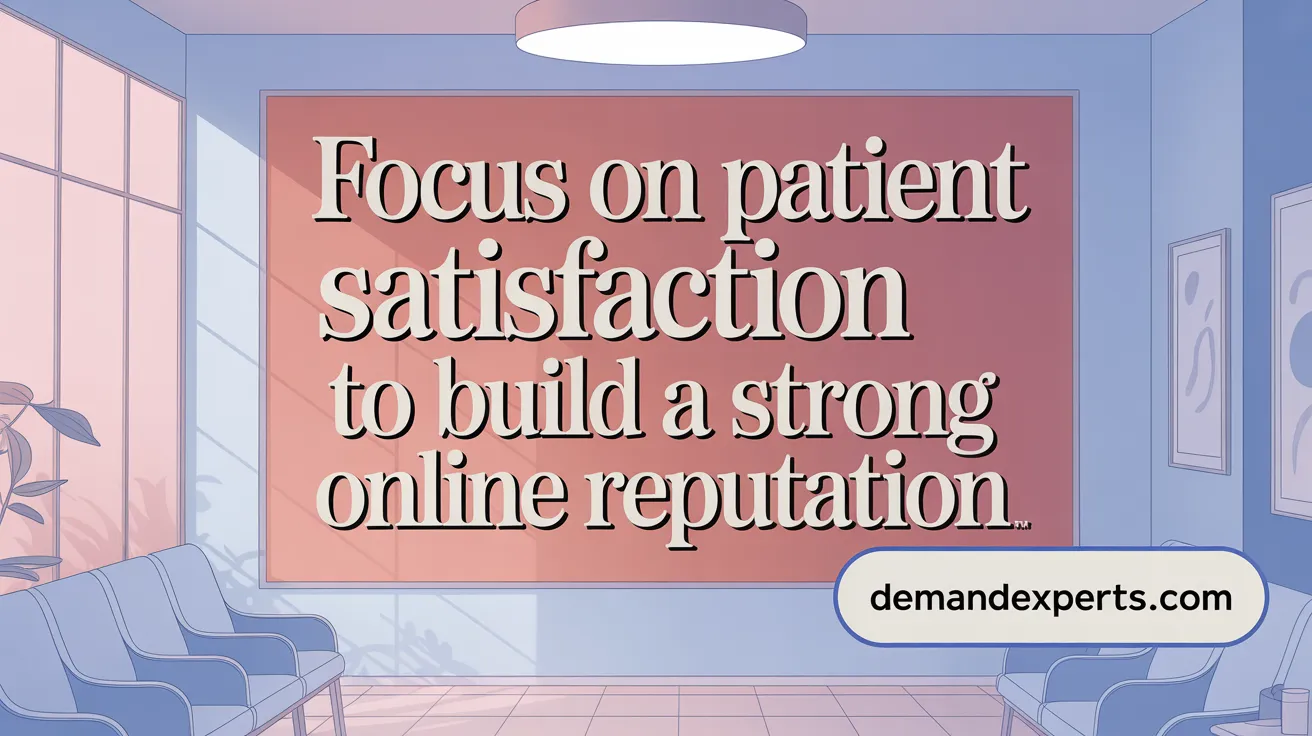 Focus on Patient Satisfaction to Build a Strong Online Reputation