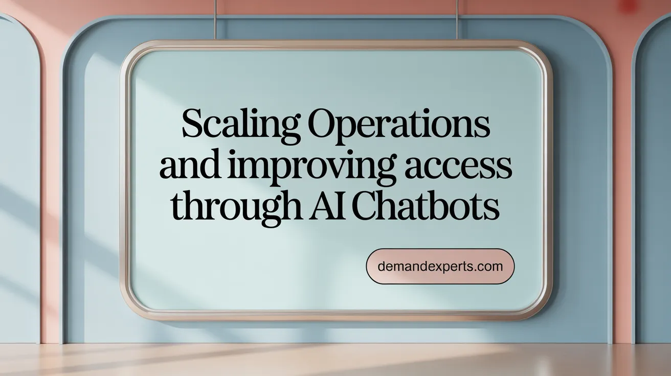 Scaling Operations and Improving Access Through AI Chatbots