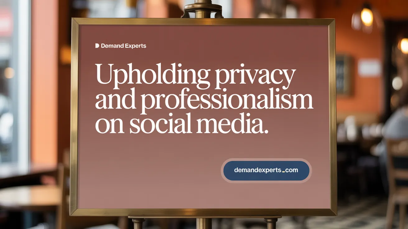 Upholding Privacy and Professionalism on Social Media
