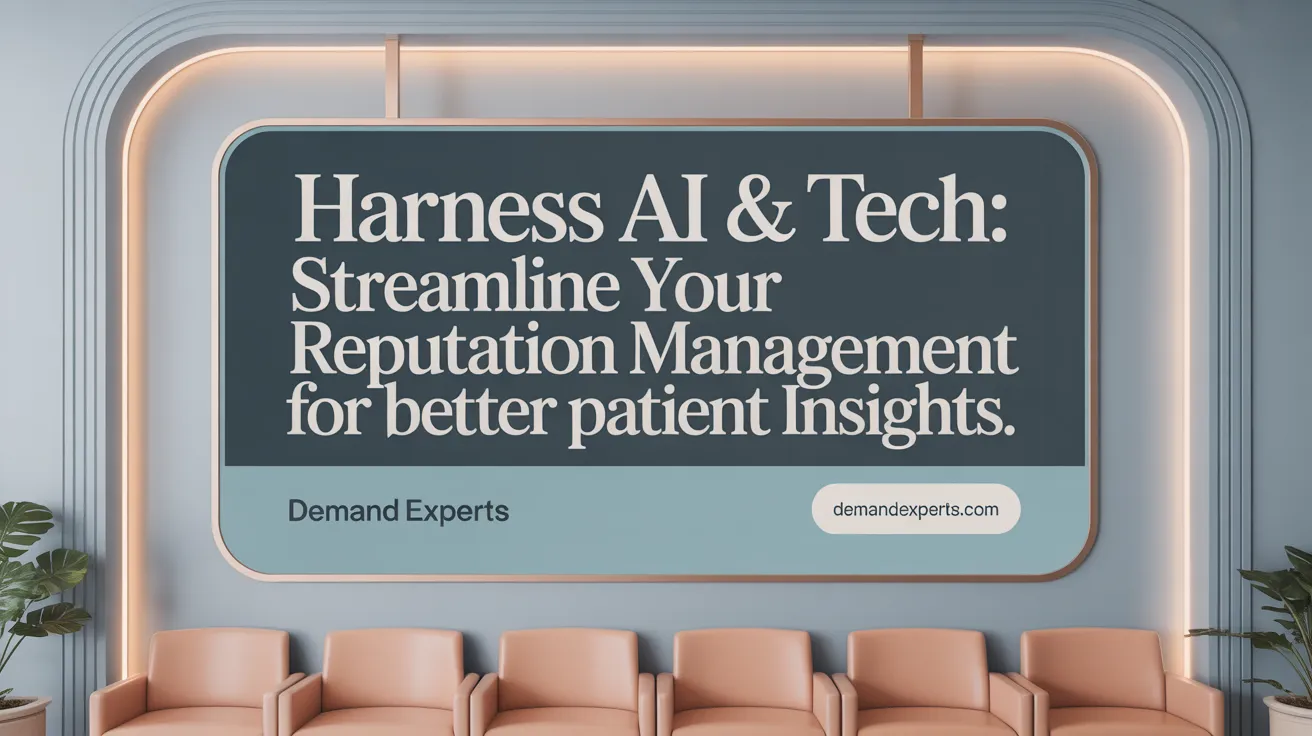 Harness AI &amp; Tech: Streamline Your Reputation Management for Better Patient Insights.