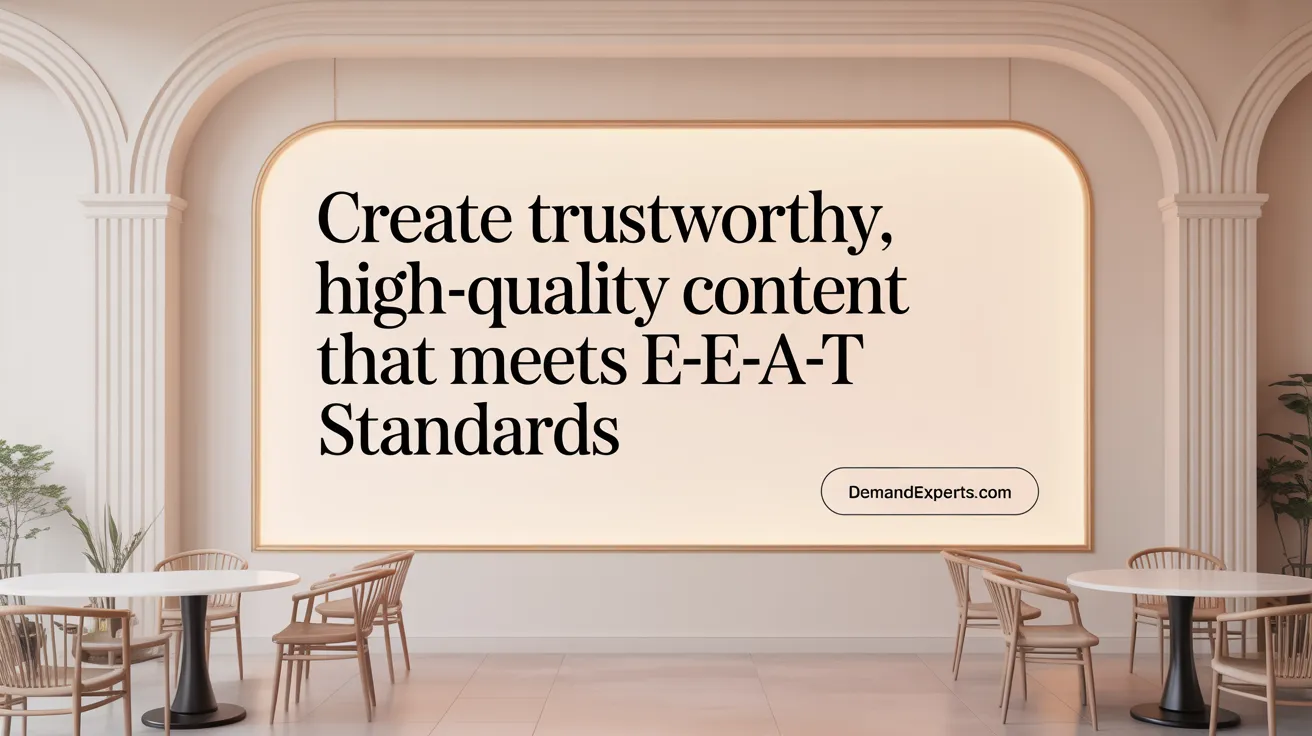 Create Trustworthy, High-Quality Content That Meets E-E-A-T Standards
