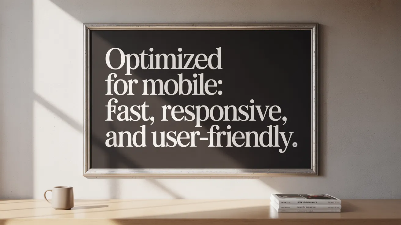 Optimized for Mobile: Fast, Responsive, and User-Friendly