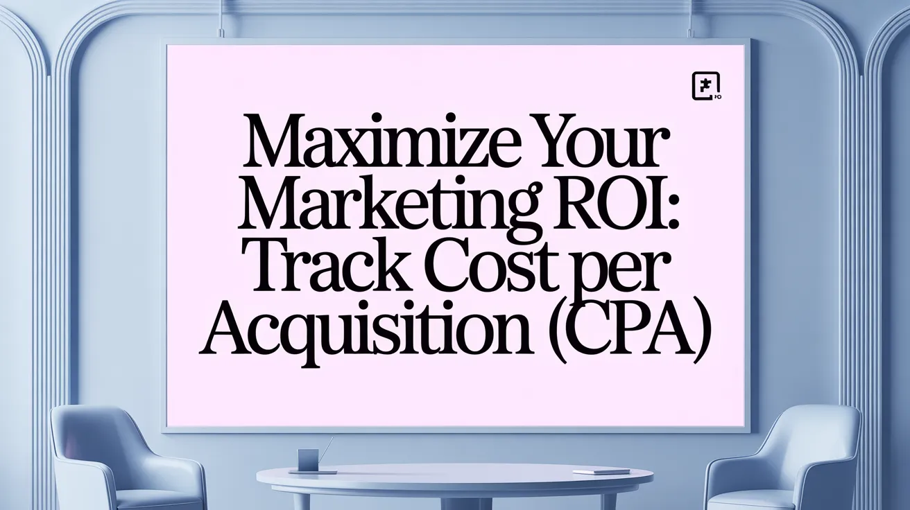 Maximize Your Marketing ROI: Track Cost Per Acquisition (CPA)