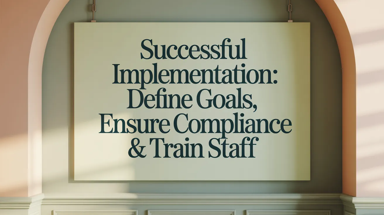 Successful Implementation: Define Goals, Ensure Compliance &amp; Train Staff