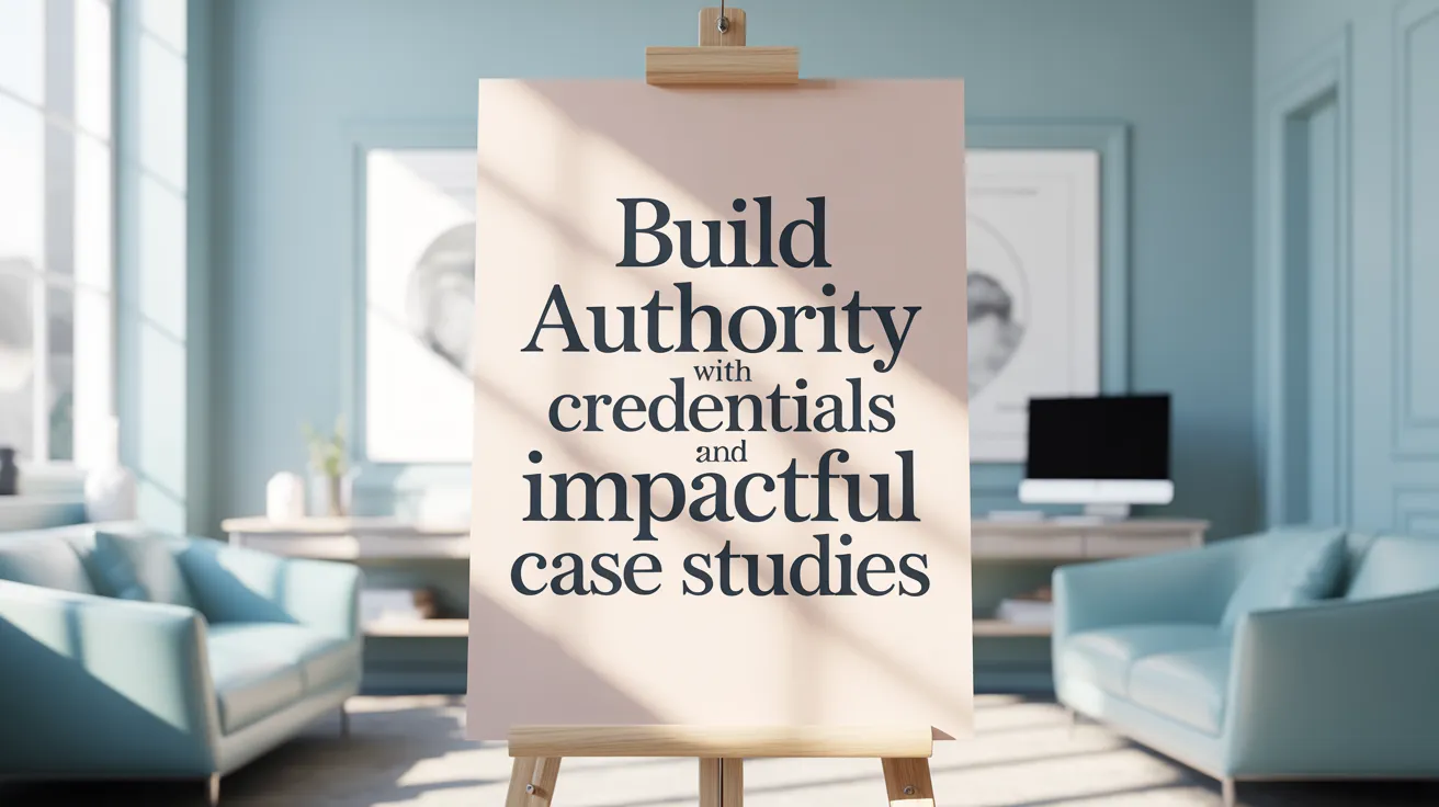 Build Authority with Credentials and Impactful Case Studies