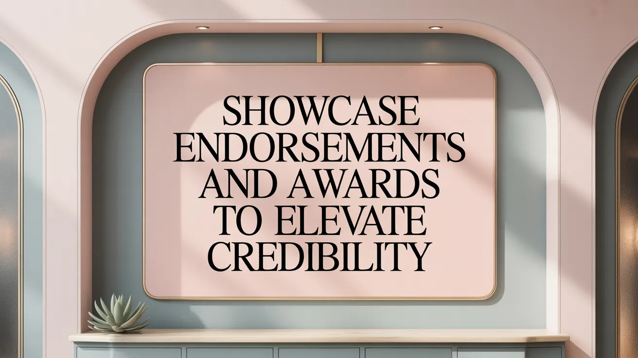 Showcase Endorsements and Awards to Elevate Credibility