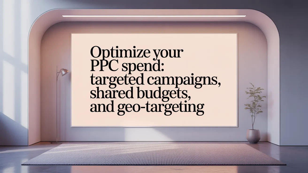 Optimize Your PPC Spend: Targeted Campaigns, Shared Budgets, and Geo-Targeting