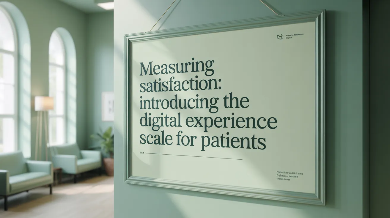 Measuring Satisfaction: Introducing the Digital Experience Scale for Patients