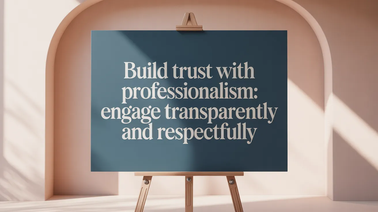 Build Trust with Professionalism: Engage Transparently and Respectfully