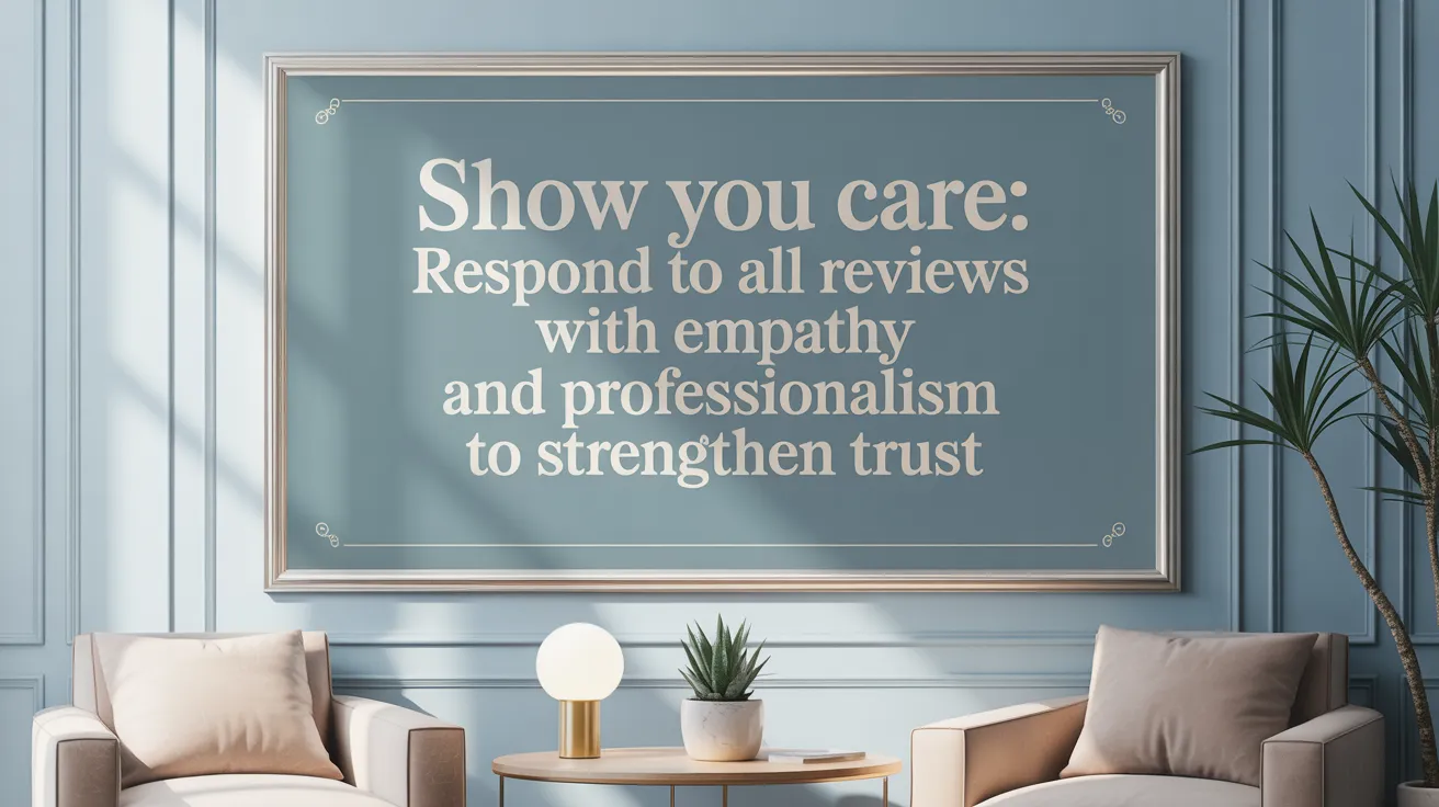 Show You Care: Respond to All Reviews with Empathy and professionalism to Strengthen Trust
