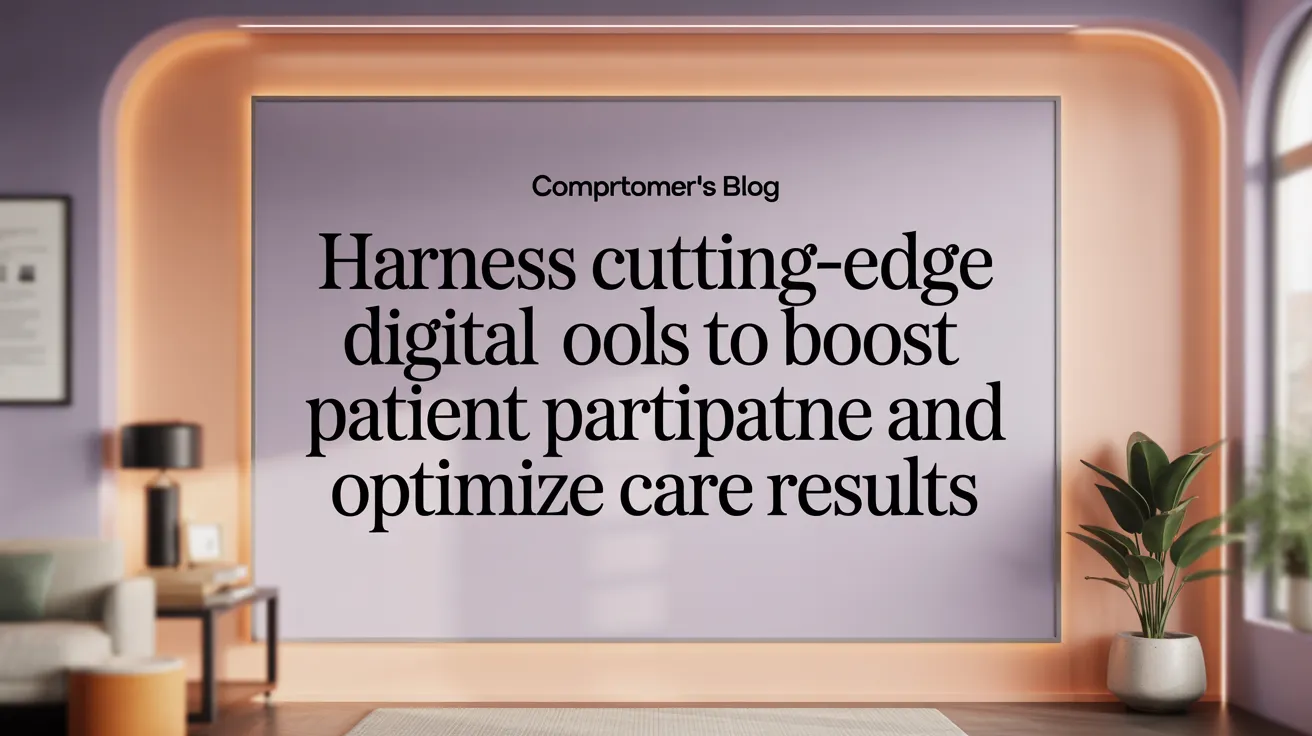 Harness cutting-edge digital tools to boost patient participation and optimize care results