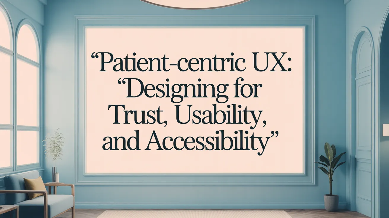 Patient-Centric UX: Designing for Trust, Usability, and Accessibility