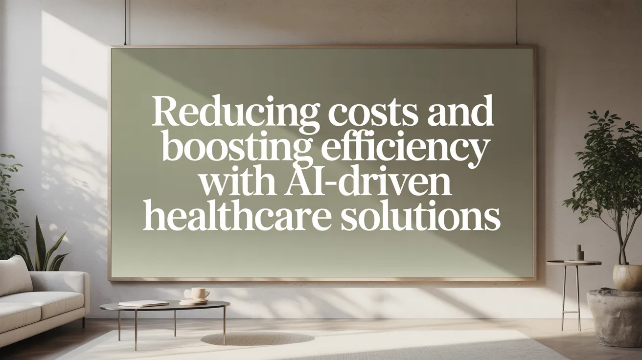 Reducing Costs and Boosting Efficiency with AI-Driven Healthcare Solutions