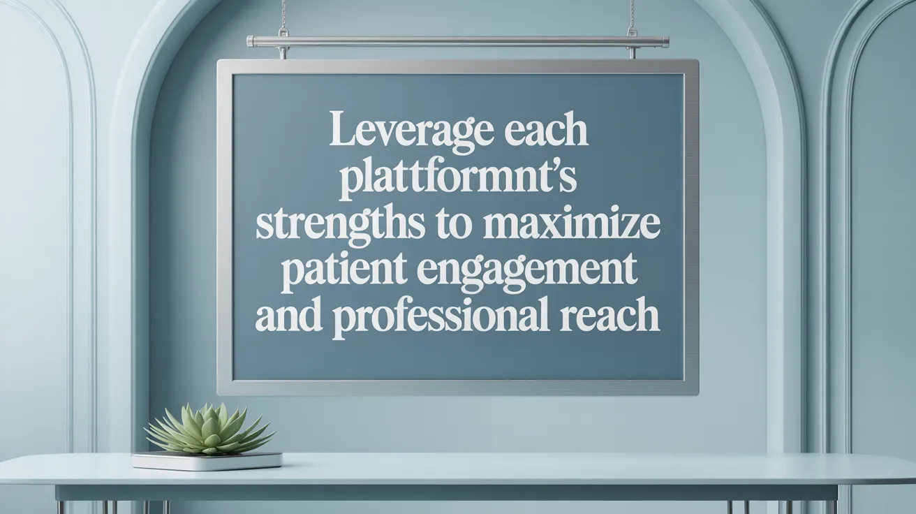 Leverage Each Platform's Strengths to Maximize Patient Engagement and Professional Reach