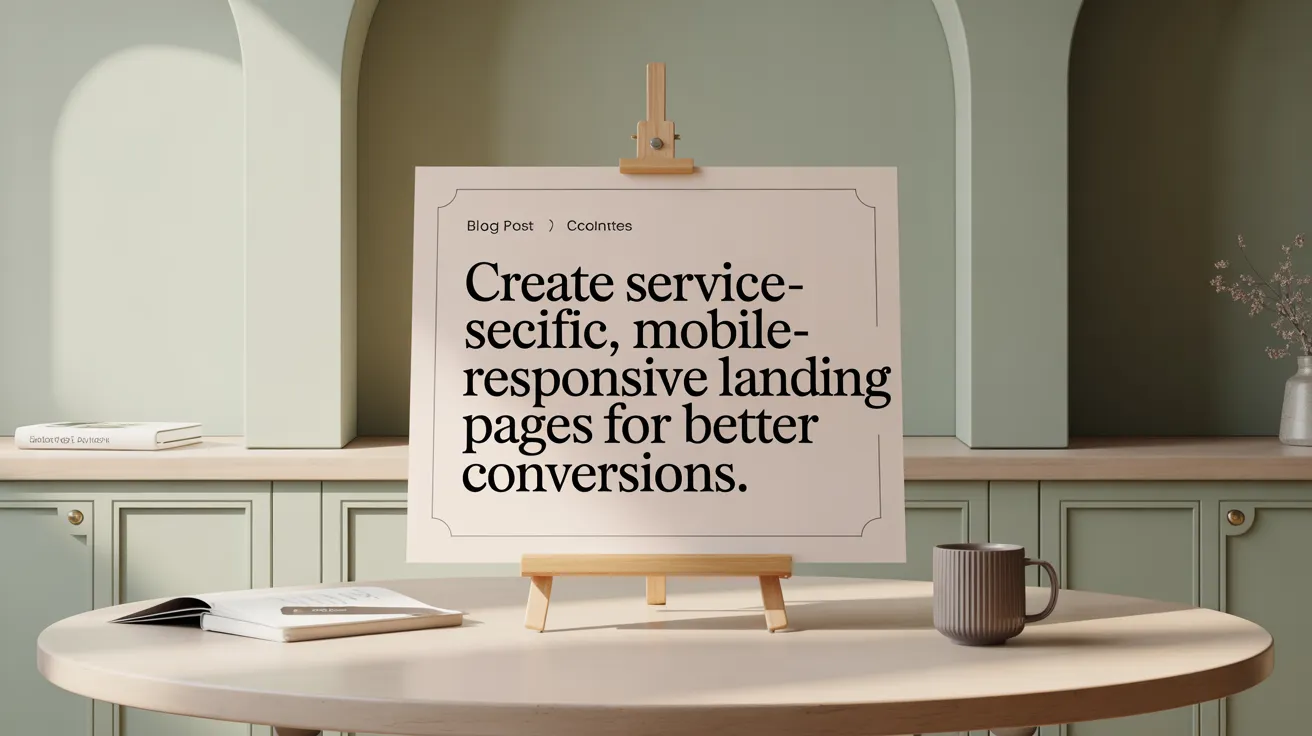 Create Service-Specific, Mobile-Responsive Landing Pages for Better Conversions
