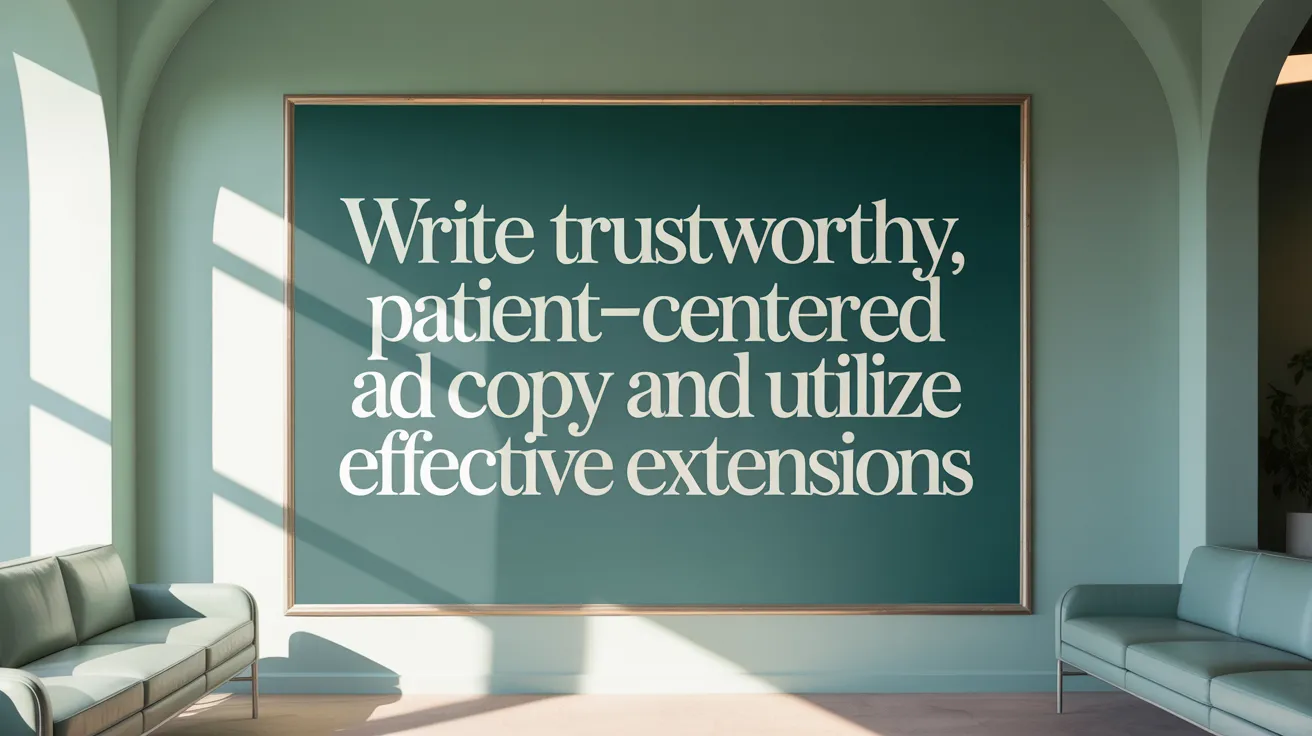 Write Trustworthy, Patient-Centered Ad Copy and Utilize Effective Extensions