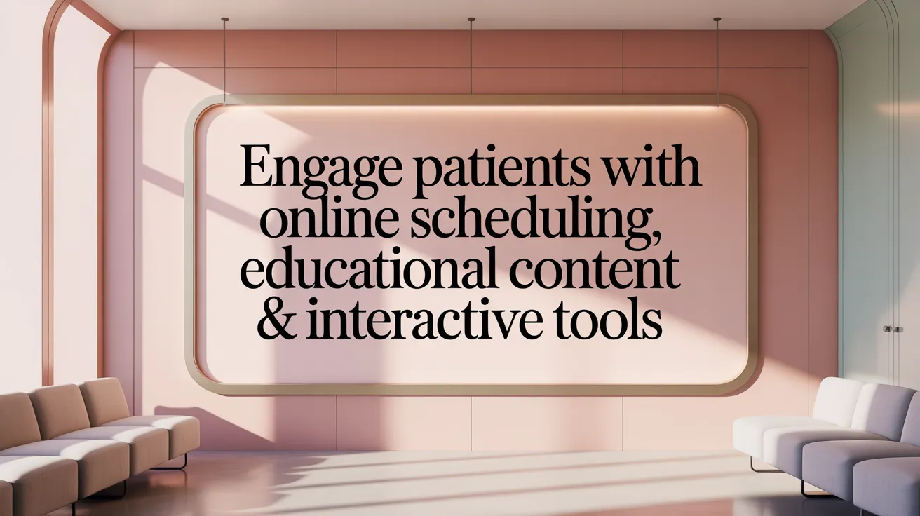 Engage Patients with Online Scheduling, Educational Content &amp; Interactive Tools