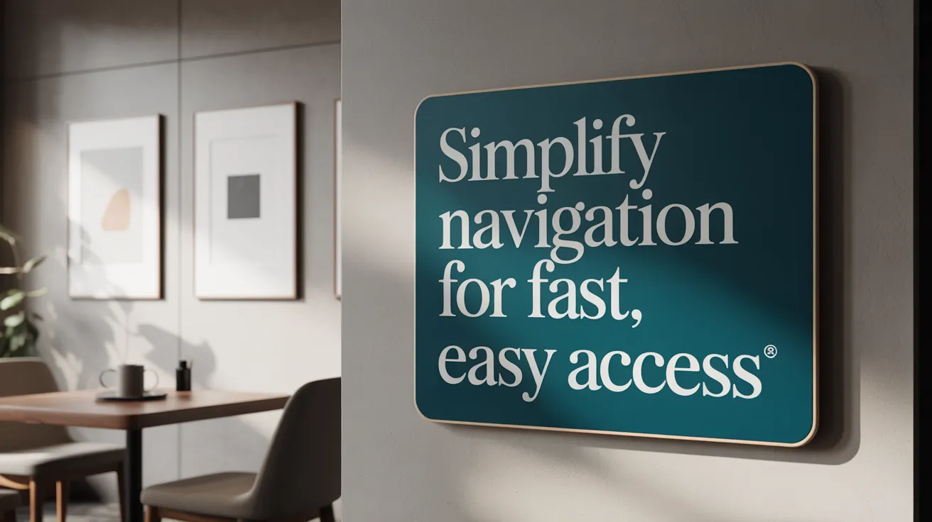 Simplify Navigation for Fast, Easy Access