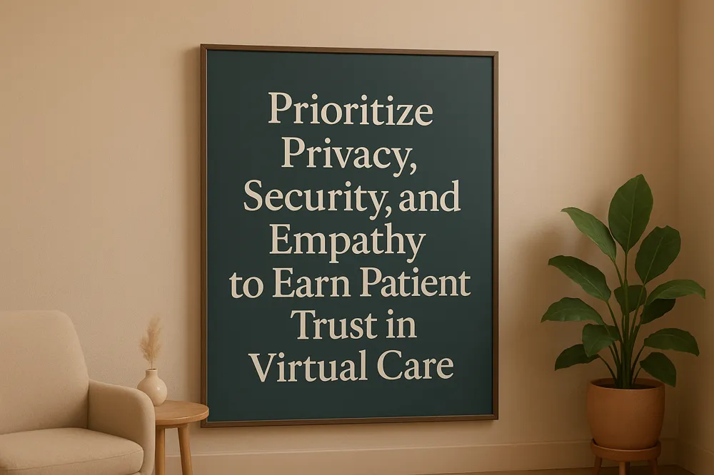 Prioritize Privacy, Security, and Empathy to Earn Patient Trust in Virtual Care