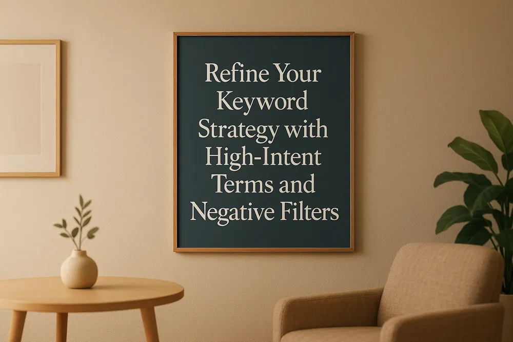 Refine Your Keyword Strategy with High-Intent Terms and Negative Filters