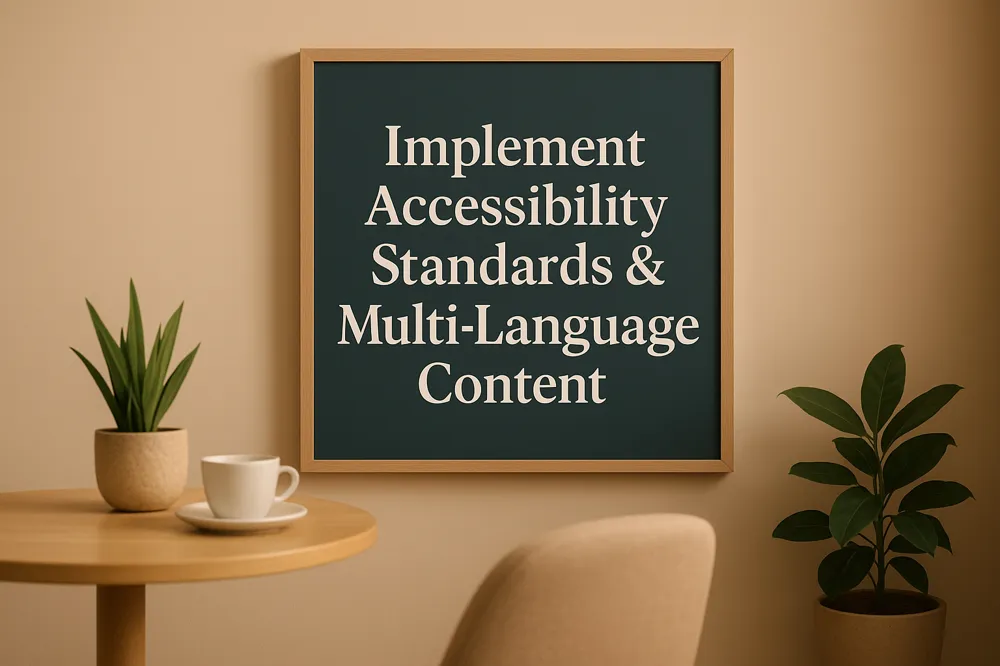 Implement Accessibility Standards &amp; Multi-Language Content