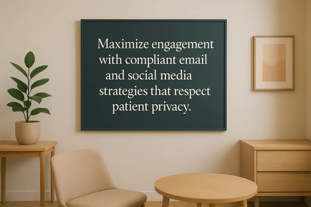 Maximize engagement with compliant email and social media strategies that respect patient privacy.