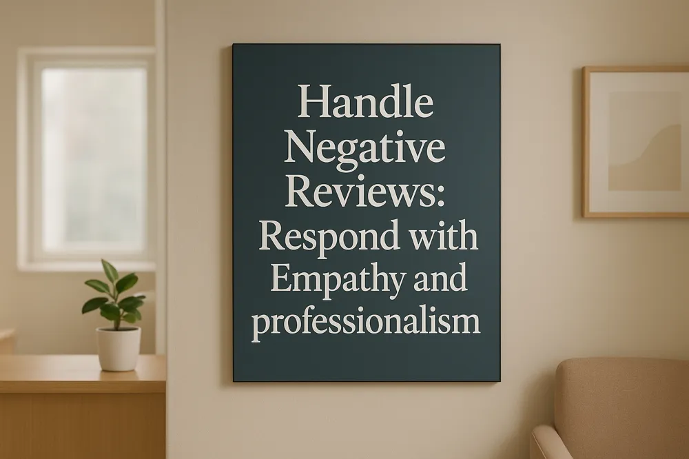 Handle Negative Reviews: Respond with Empathy and professionalism