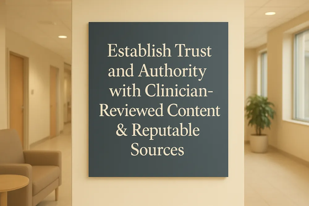 Establish Trust and Authority with Clinician-Reviewed Content &amp; Reputable Sources