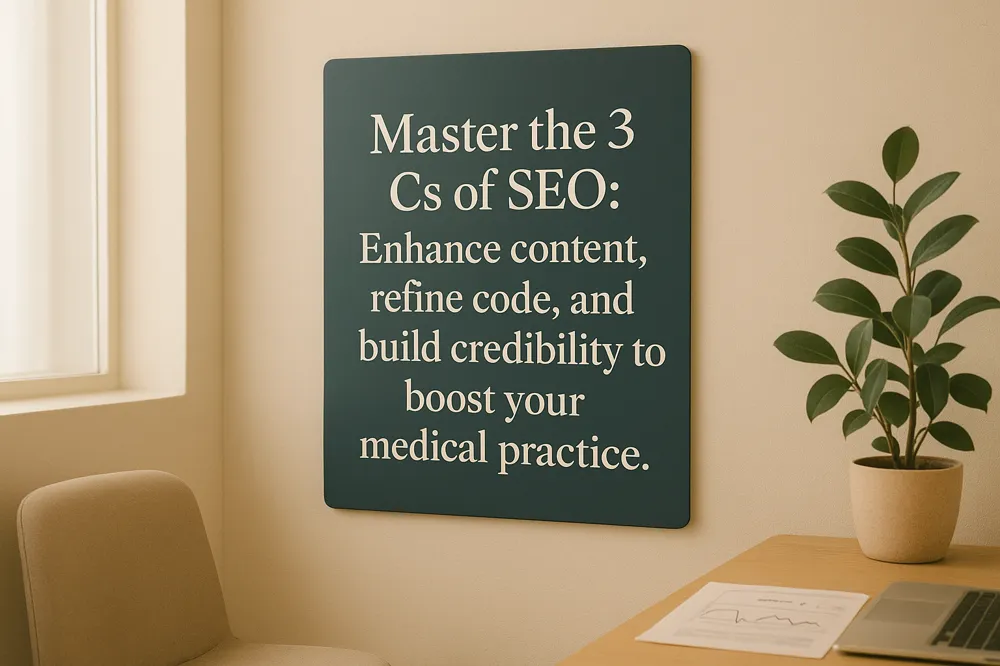 Master the 3 Cs of SEO: Enhance content, refine code, and build credibility to boost your medical practice.