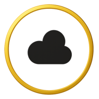 Baraka Prosperity Partners gold circle with black cloud icon.